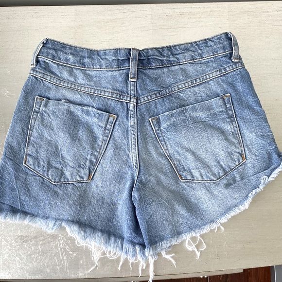 Forever 21 Blue Ripped Jean Shorts (size 24) - Picture 2 of 3